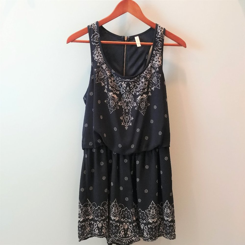 Romper Navy Blue and White, Juniors, Xhilaration Medium